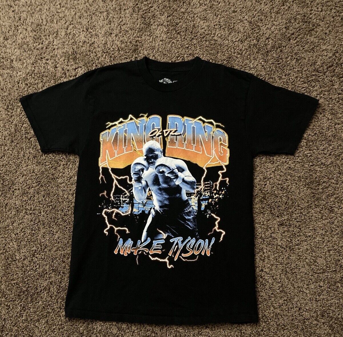 Designer × Vintage Mike Tyson Boxer King Of the Ring Black T-Shirt Mens Medium Size US M / EU 48-50 / 2 - 1 Thumbnail