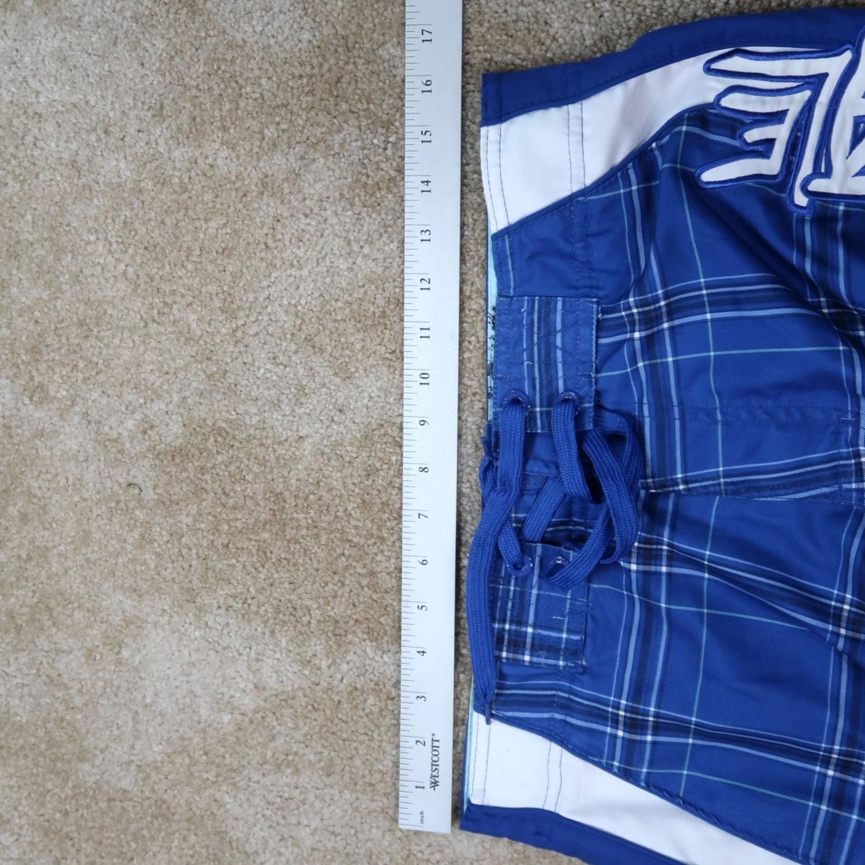 Vintage Aéropostale Board Shorts Men 29 Blue Swim Surf Skate 90s Drawstring Regular Mens Size US 29 - 7 Thumbnail