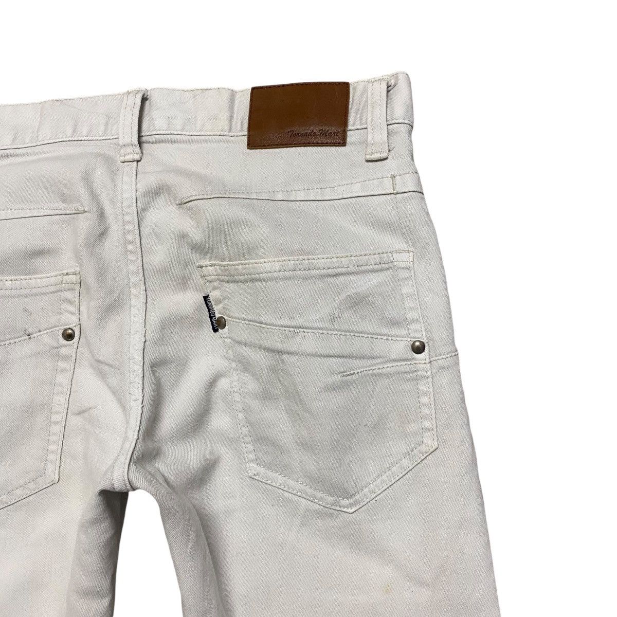 Tornado Mart Tornado Mart White Denim Flare Jeans Size US 28 / EU 44 - 11 Thumbnail