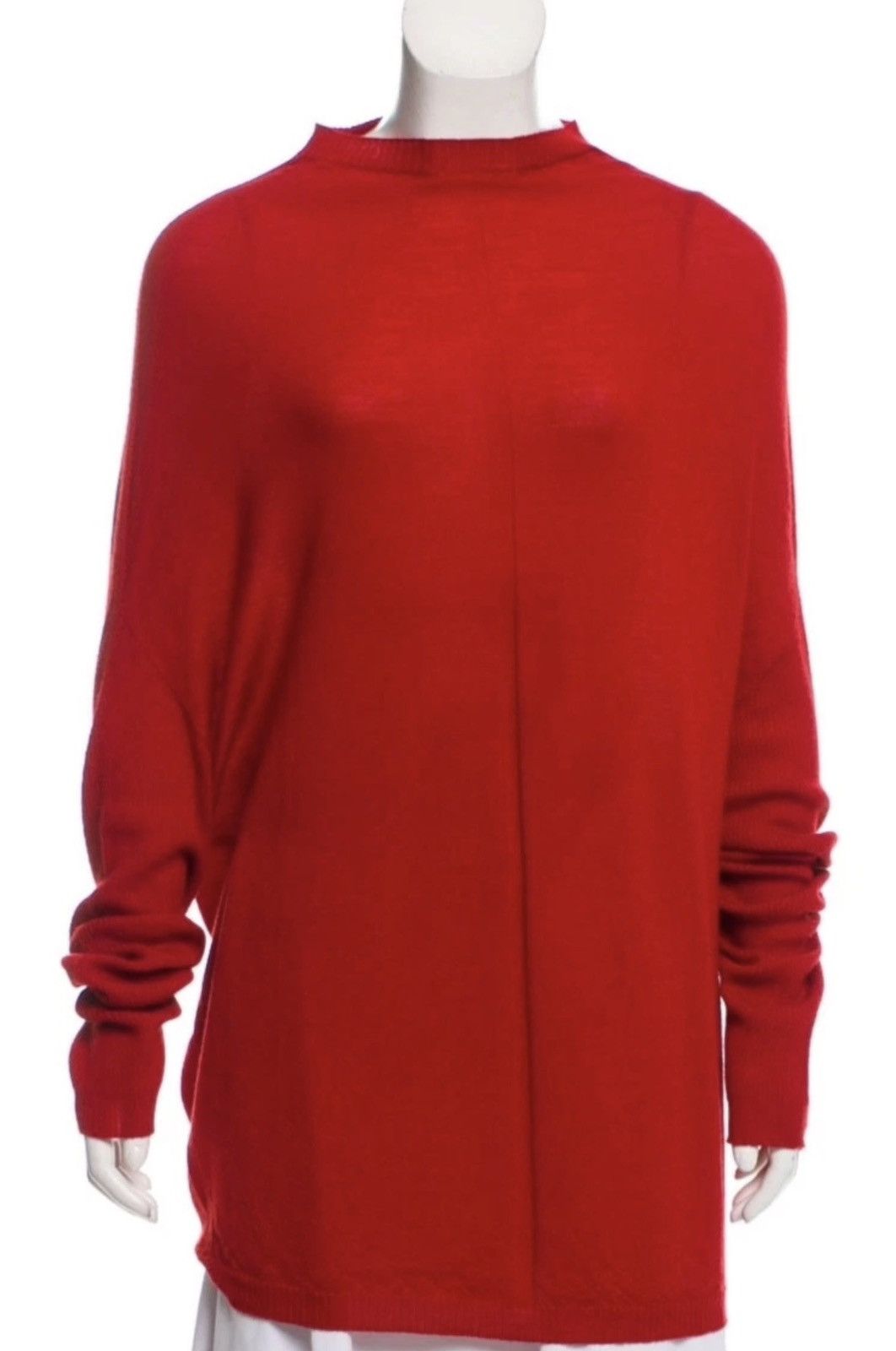Rick Owens Rick Owens FW19 Larry Cardinal Red Virgin Wool Knit Sweater Size US M / EU 48-50 / 2 - 2 Thumbnail