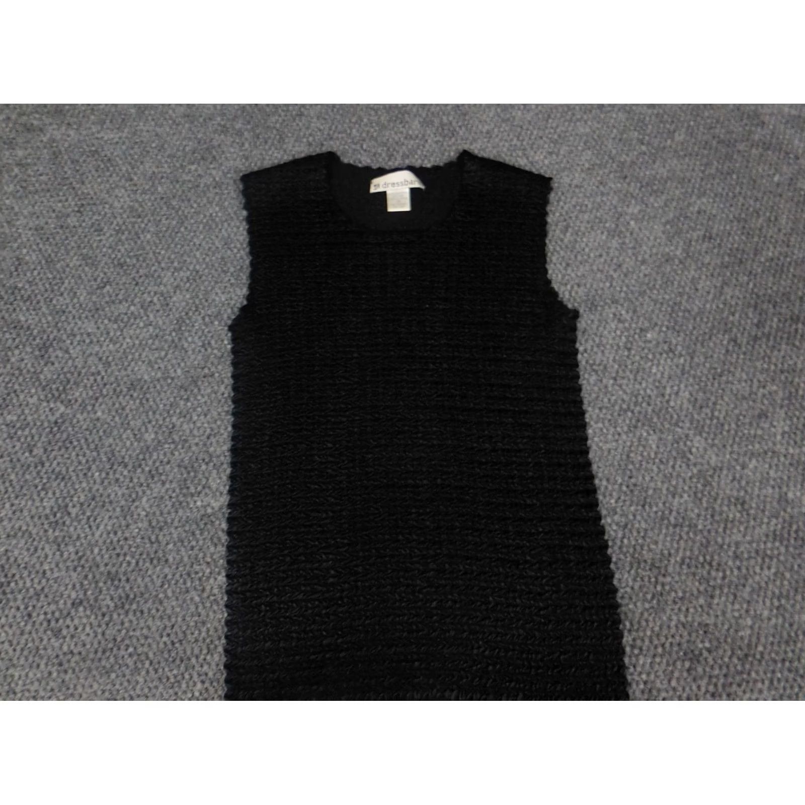 Vintage Dressbarn Blouse Women M Black Stretch Sleeveless Collared Pullover Casual Size M / US 6-8 / IT 42-44 - 2 Thumbnail