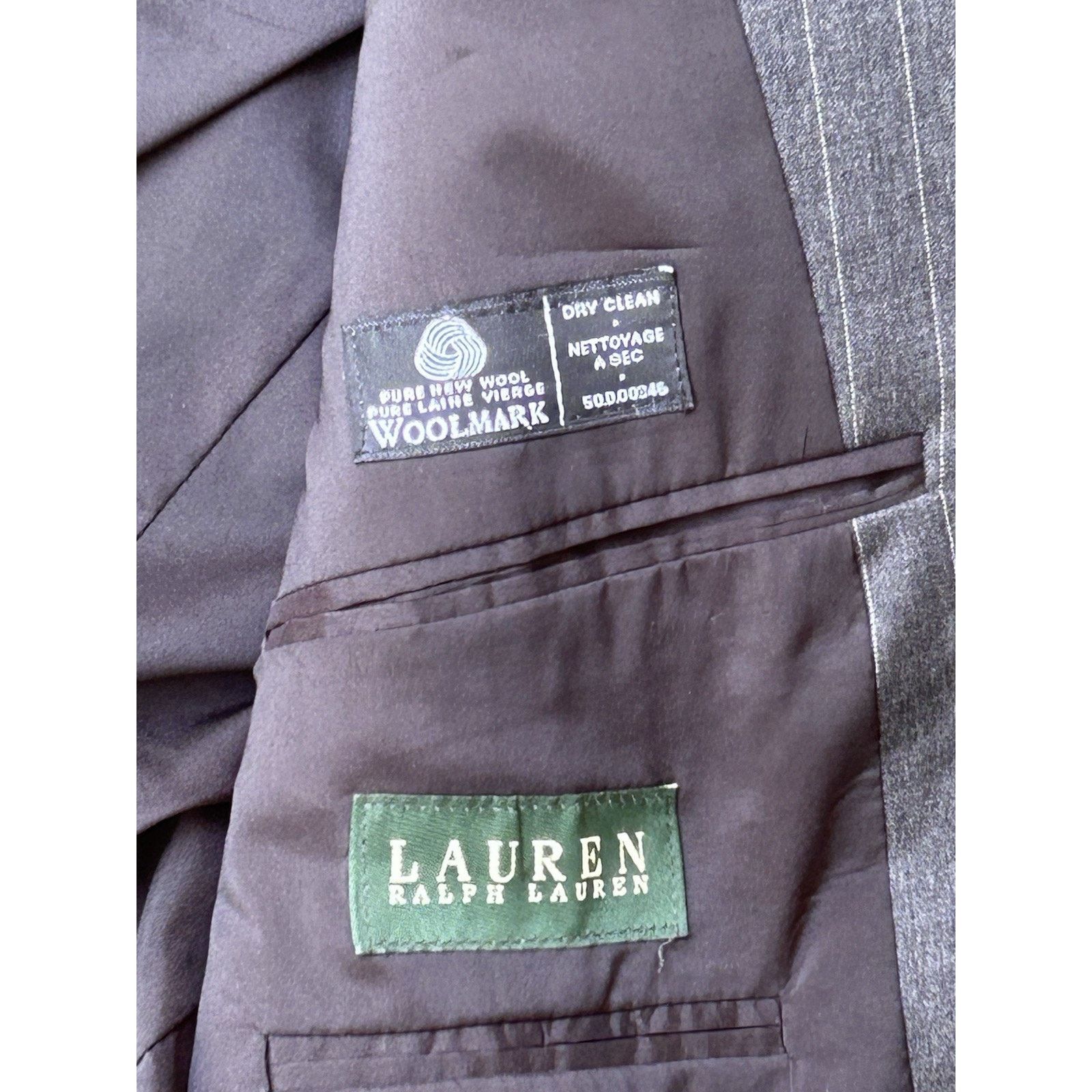 Lauren Ralph Lauren Lauren Ralph Lauren Wool Blazer Jacket Men Size 42L Gray VTG Size 42L - 7 Thumbnail