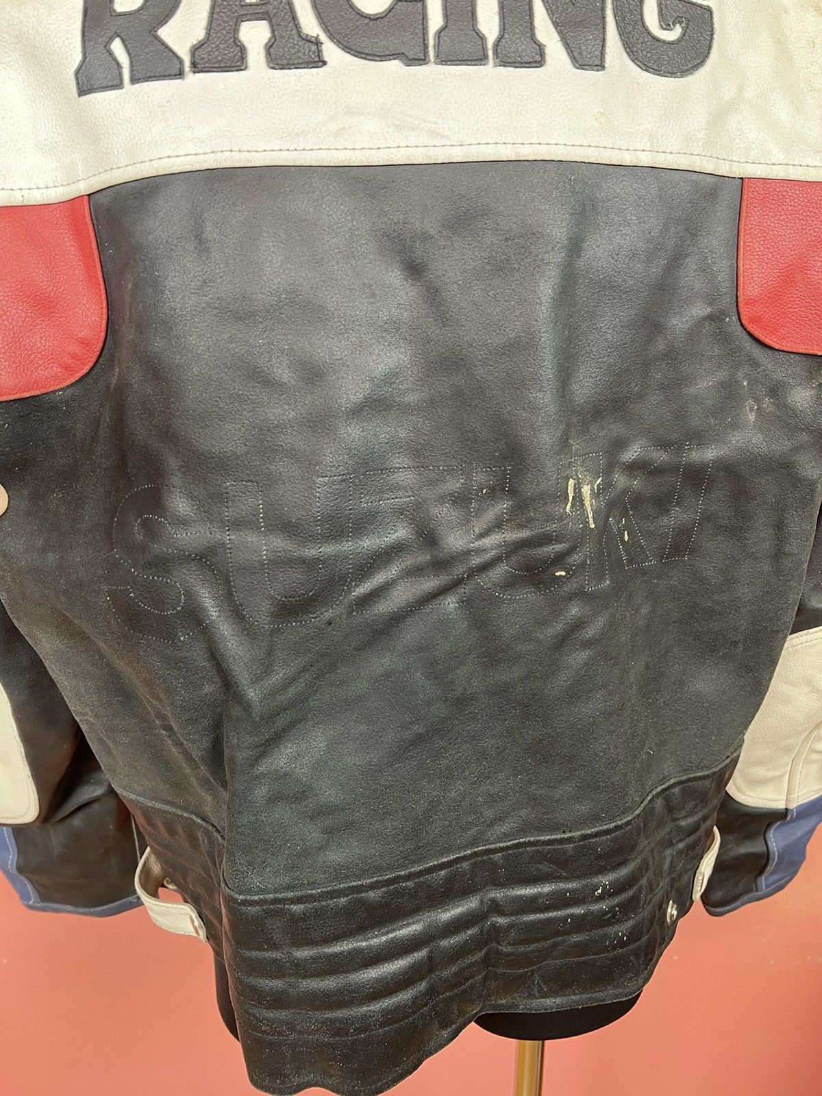 Vintage Suzuki vintage racing lether jacket y2k streetwear moto Size US XXL / EU 58 / 5 - 12 Thumbnail