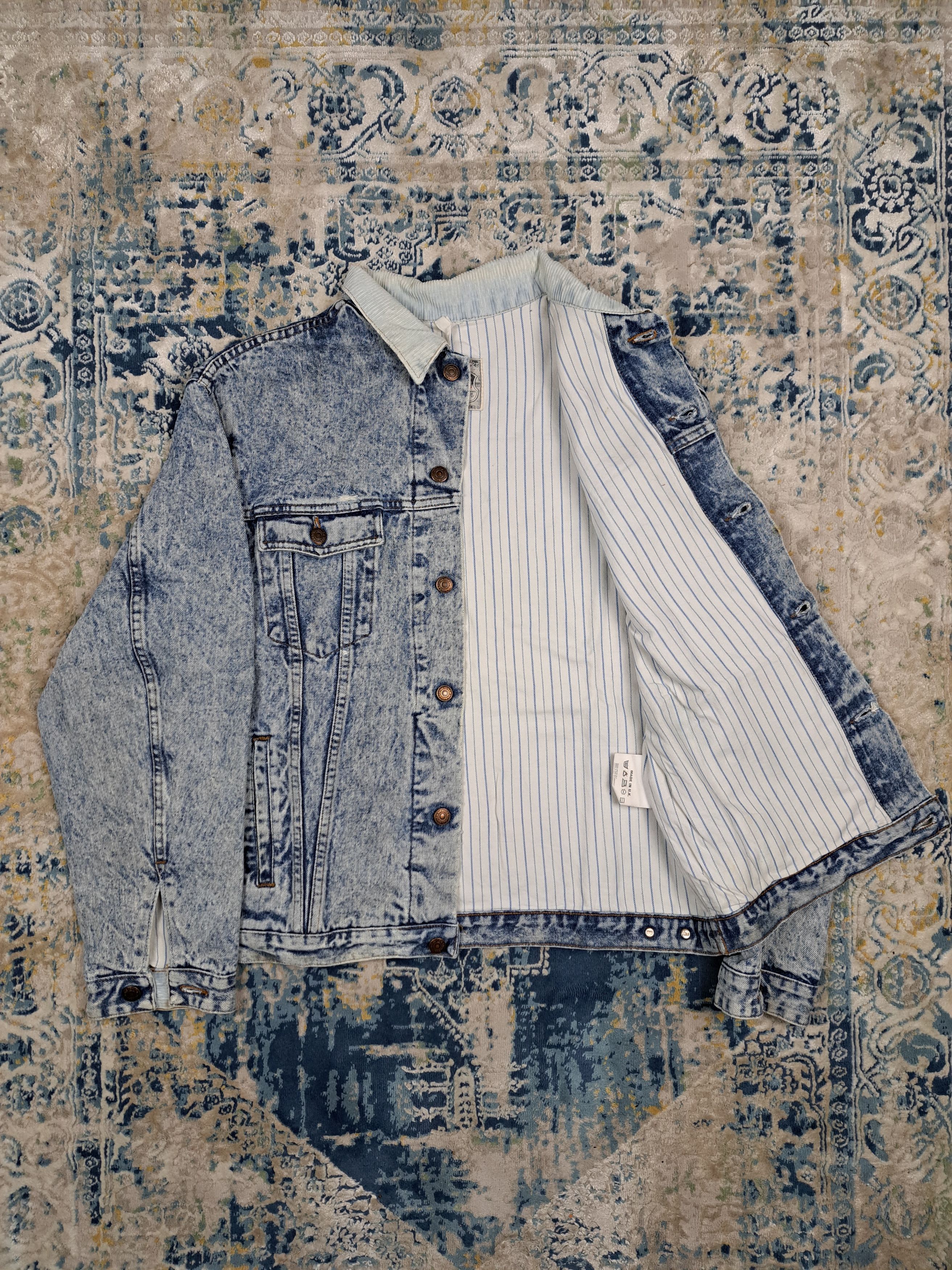 Levi's Vintage 90s Levis Silvertab Acid Wash Denim Jacket Detroit Size US M / EU 48-50 / 2 - 2 Thumbnail