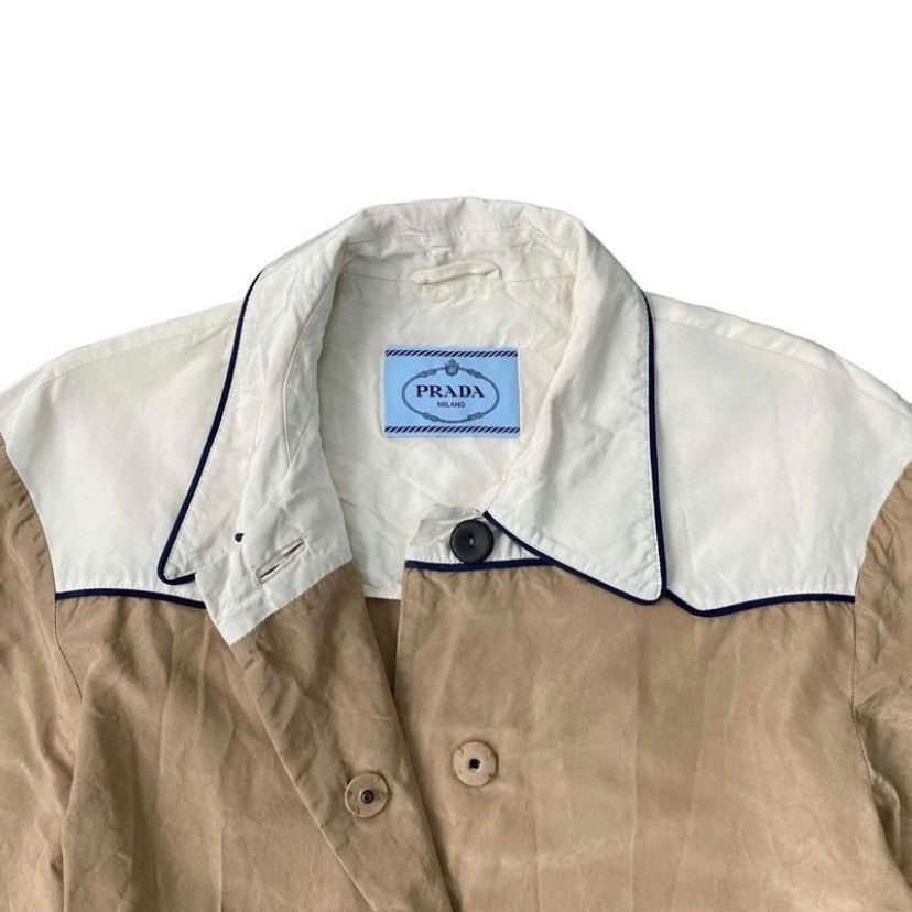 Prada 🧿silk western style belted trench coat with contrast yoke Size M / US 6-8 / IT 42-44 - 5 Thumbnail
