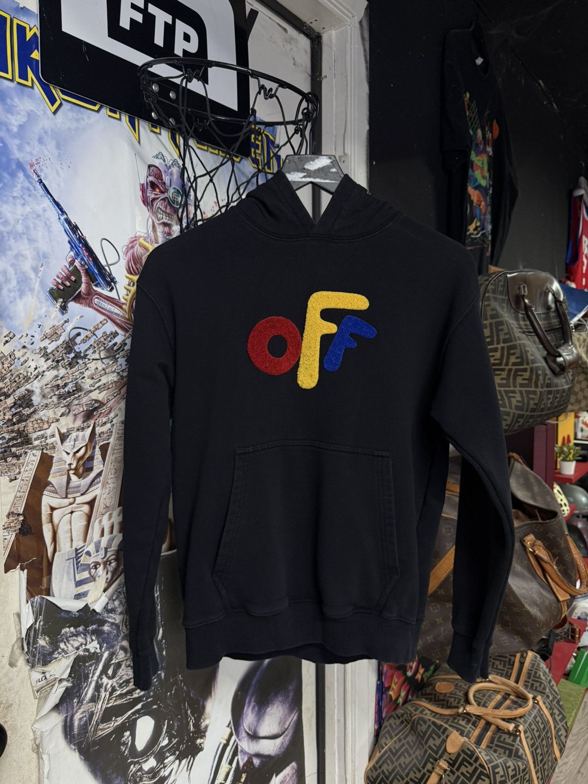Off-White Off-White Black Hoodie Virgil Abloh Sweats Fits Small Size US S / EU 44-46 / 1 - 7 Thumbnail