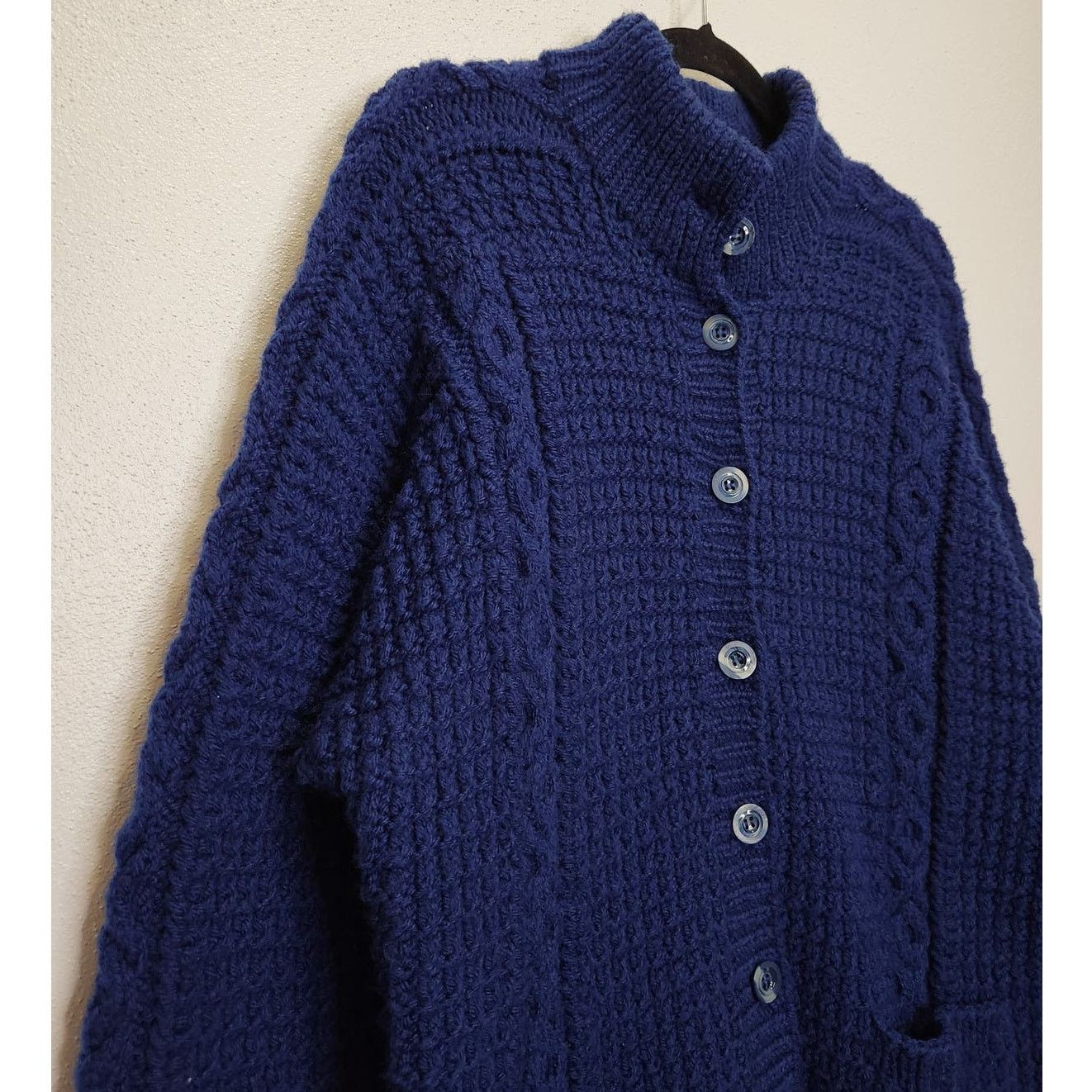 Vintage Vintage Handmade Sweater Cardigan Grandma Grandpa Cable Size M / US 6-8 / IT 42-44 - 2 Thumbnail