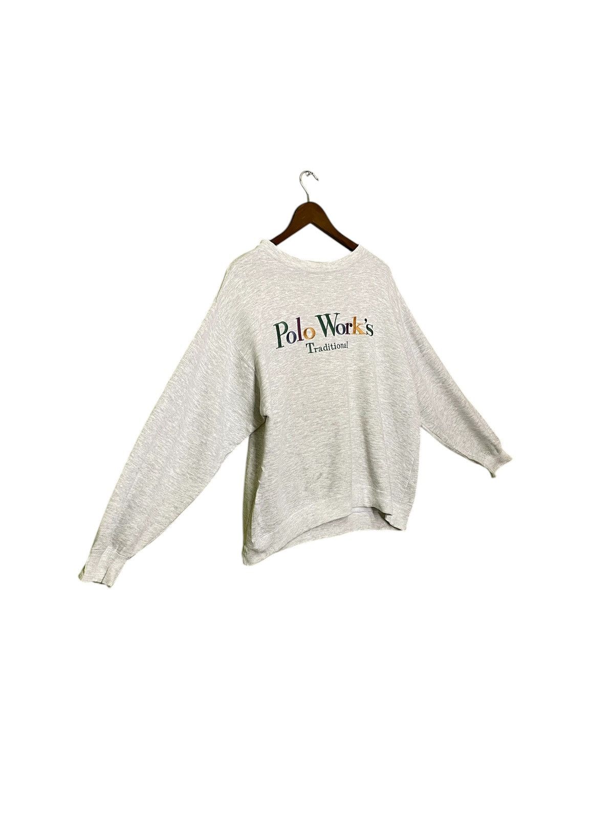 Japanese Brand × Vintage POLO WORKS crewneck embroidered big logo sweatshirt Size US L / EU 52-54 / 3 - 3 Thumbnail