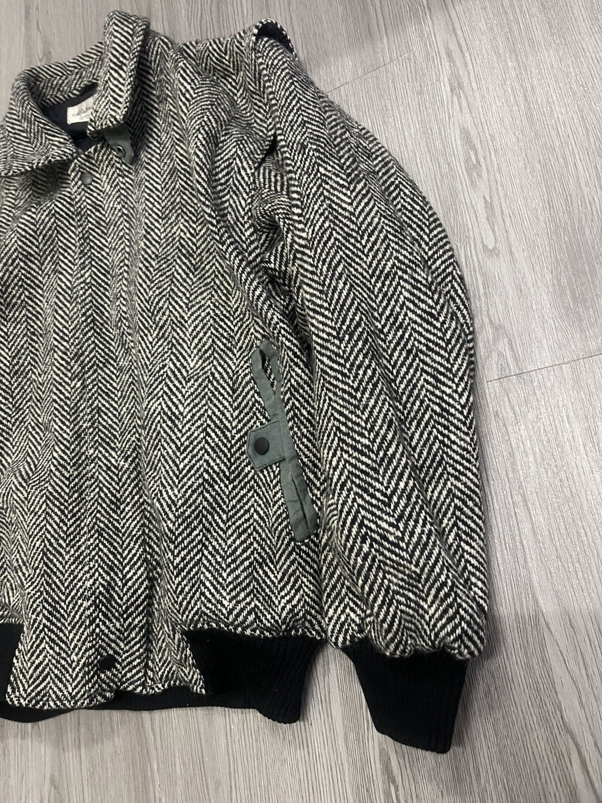 Japanese Brand Vintage Mister Sanwa Herringbone wool dannie bomber jacket Size US M / EU 48-50 / 2 - 5 Thumbnail