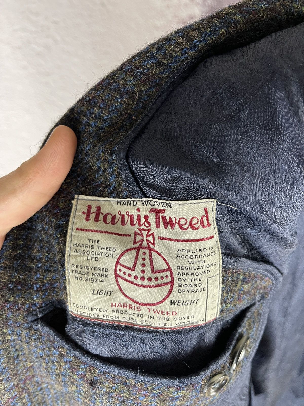 Harris Tweed Harris Tweed vintage 1971 checkered blazer paisley lining Size 44R - 16 Thumbnail