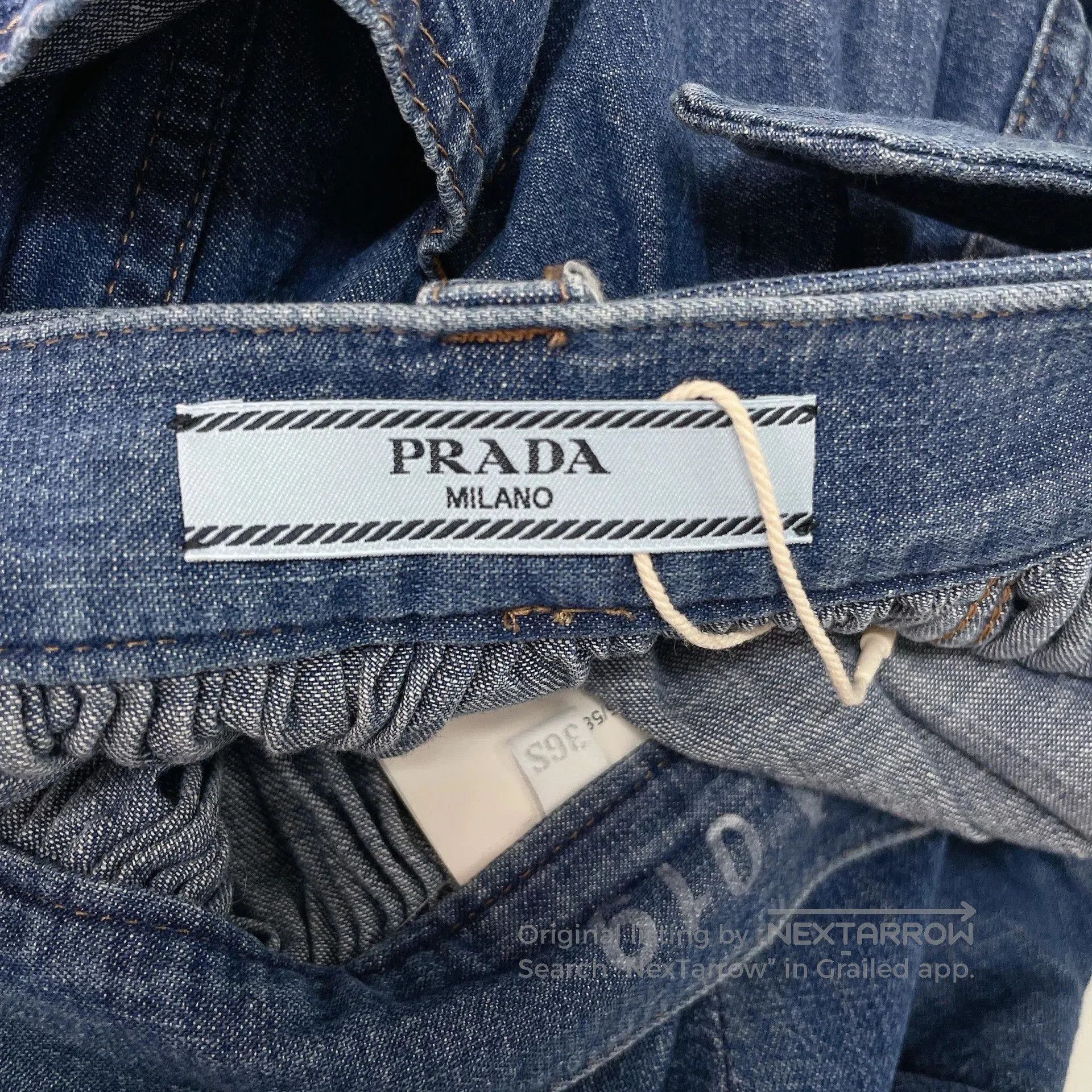 Prada PRADA Blue Denim Midi Skirt. Size US 36 / EU 52 - 5 Thumbnail