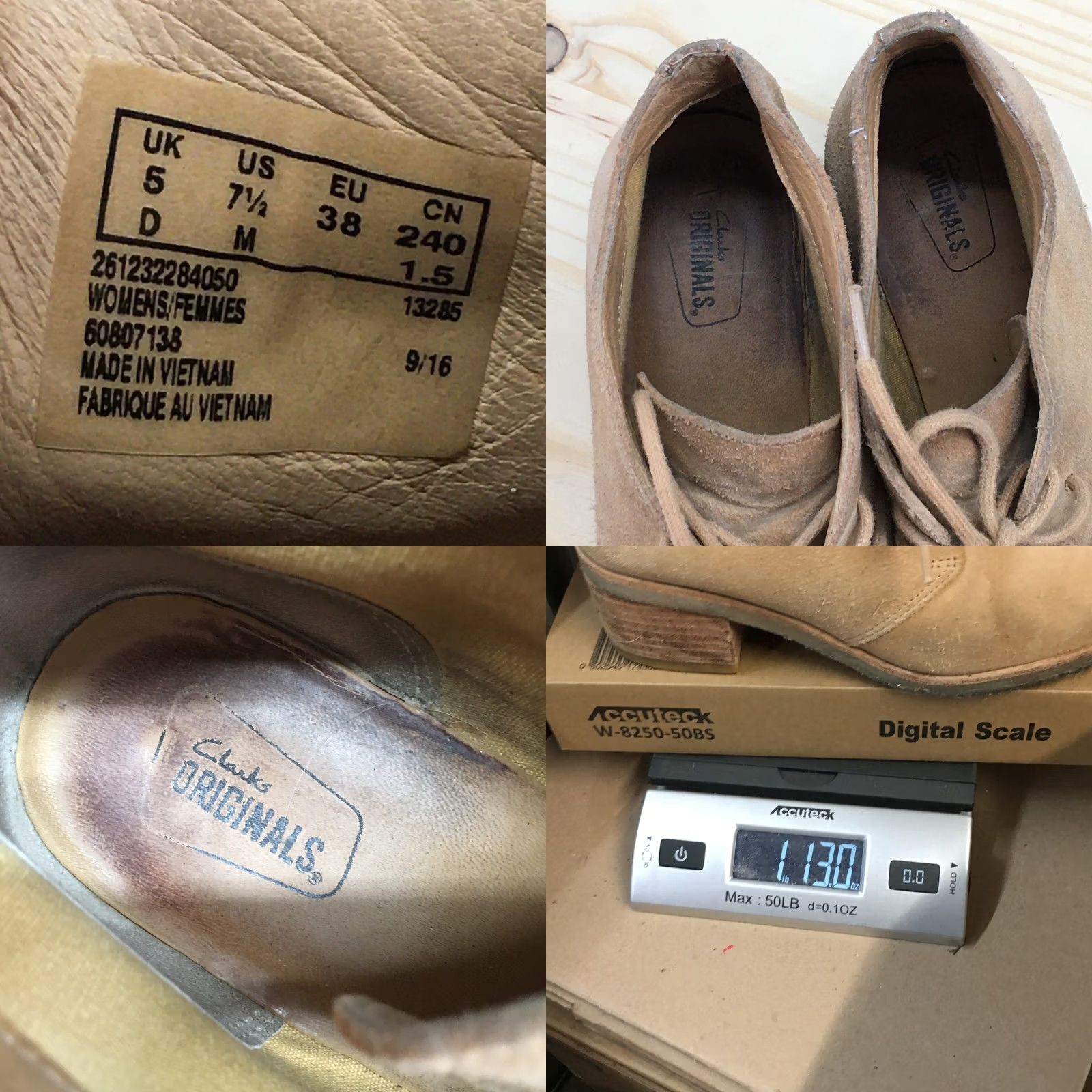 Clarks Clarks Originals Boots Womens 7.5 M Phenia Carnaby Chukka Brown Suede Heels Size US 8 / IT 38 - 10 Thumbnail