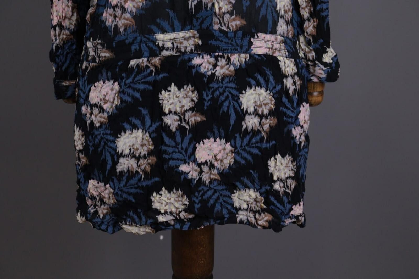 Gianni Valentino Ganni Multicolor Floral V-Neck A-Line Tunic Dress Size XS Size XS / US 0-2 / IT 36-38 - 2 Thumbnail
