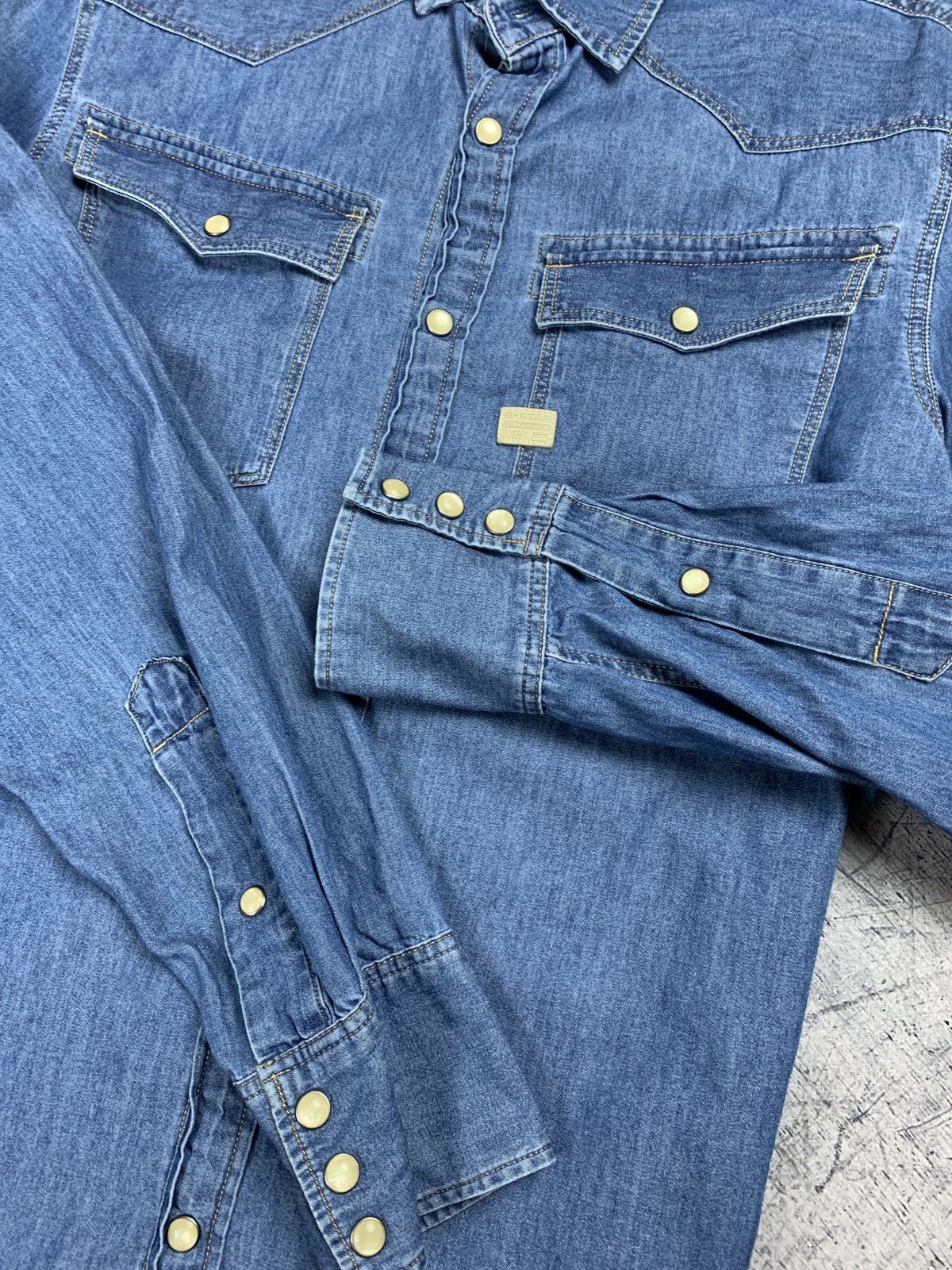 G-Star G-Star Raw 3301 Denim Shirt Buttons Up Long Sleeve Men’s S Size US S / EU 44-46 / 1 - 7 Thumbnail