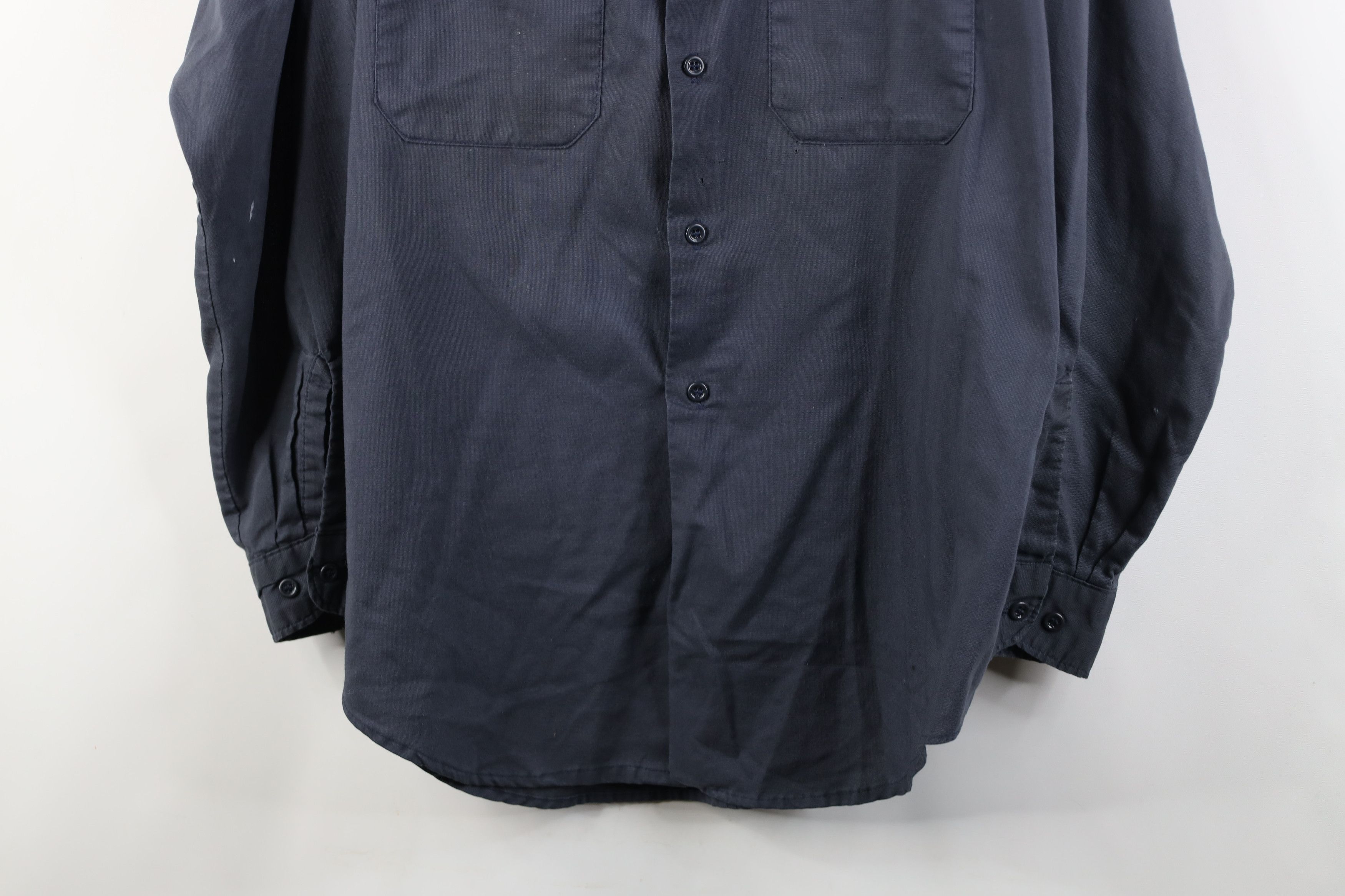 Vintage Vintage 70s Big Mac Workwear Collared Button Shirt Gray USA Size US L / EU 52-54 / 3 - 3 Thumbnail