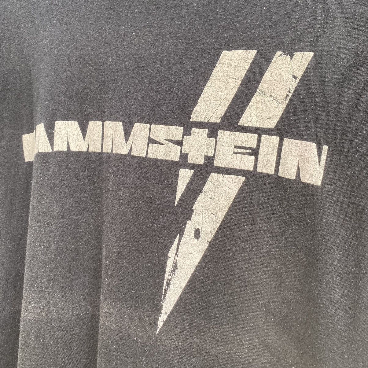 Band Tees Thrashed Faded Rammstein Metal Band ERD GRUNGE VINTAGE TEE Size US XL / EU 56 / 4 - 6 Thumbnail