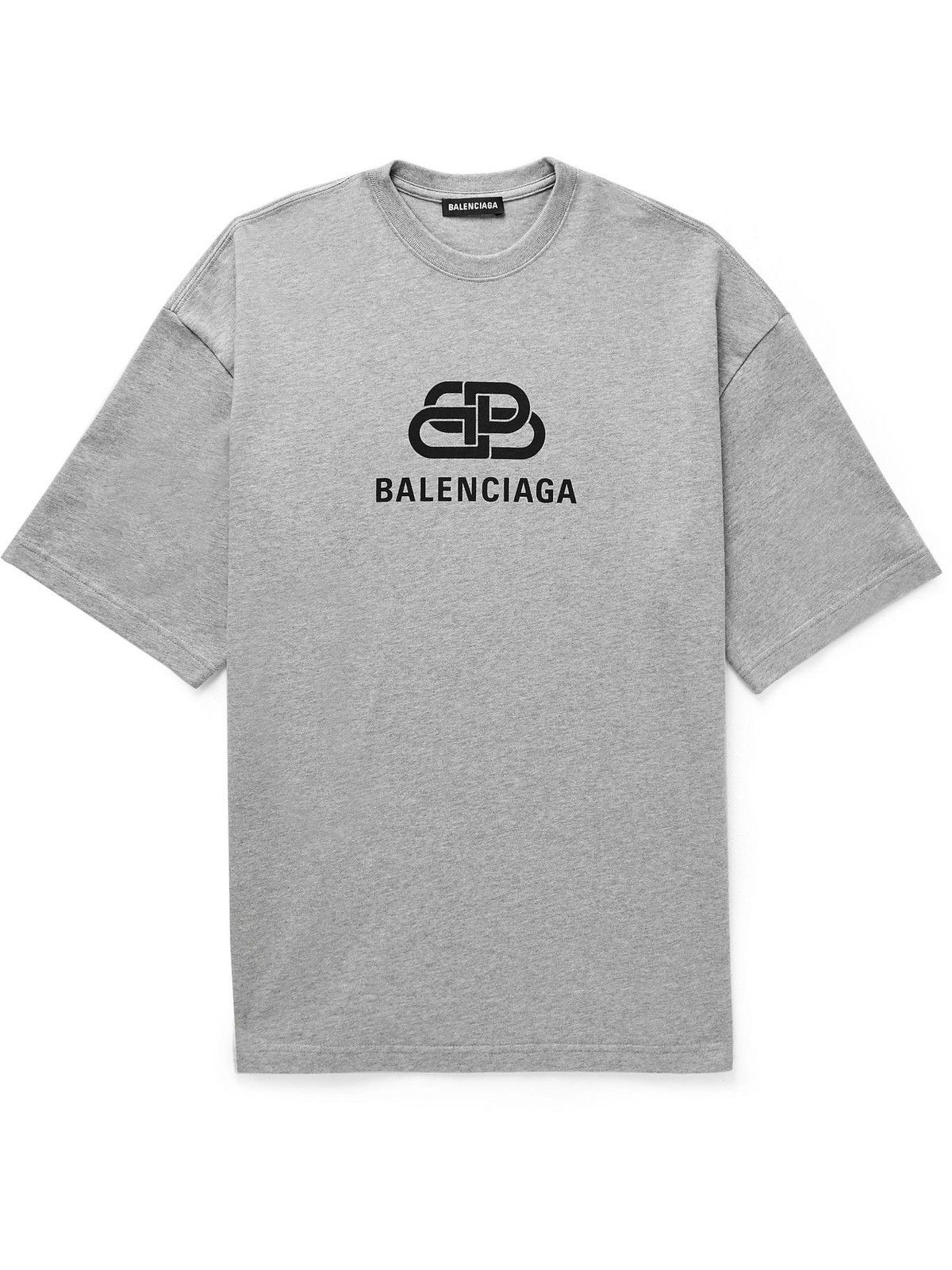 image of Balenciaga Runway Limited Edition Grey Bb Logo T Shirt, Men's (Size 2XL)