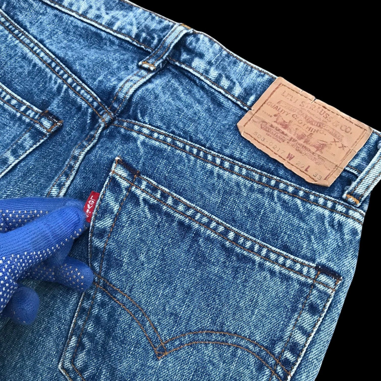 Levi's W28x29.5 VINTAGE LEVIS 503 ACIDWASH 90s levis straight cut Size US 28 / EU 44 - 12 Thumbnail