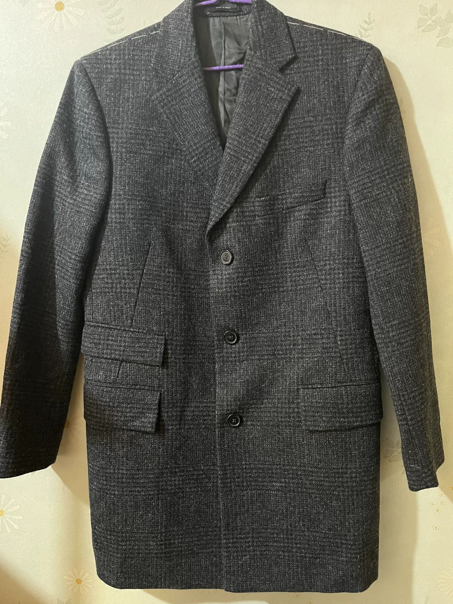 Jil Sander Jil Sander Men's Gray Black Check Wool Coat Size US S / EU 44-46 / 1 - 1 Thumbnail