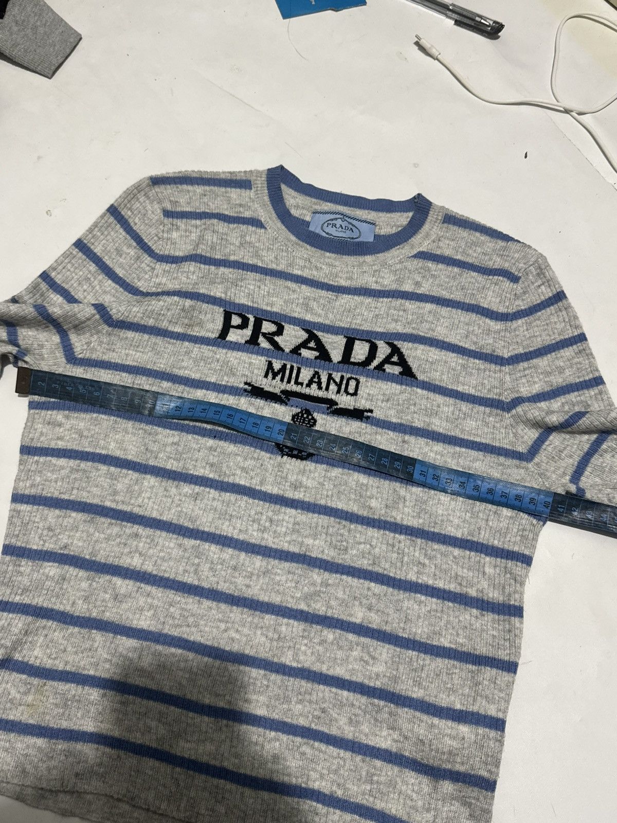 Prada Prada Stripe Top Knit Size S / US 4 / IT 40 - 7 Thumbnail