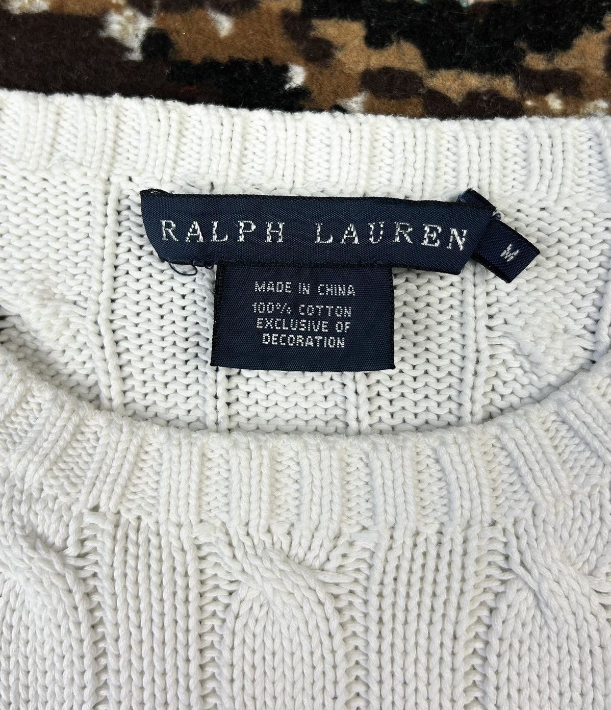 Polo Ralph Lauren × Vintage Vintage Polo Ralph Lauren White Knitted Sweater M size Size M / US 6-8 / IT 42-44 - 10 Thumbnail