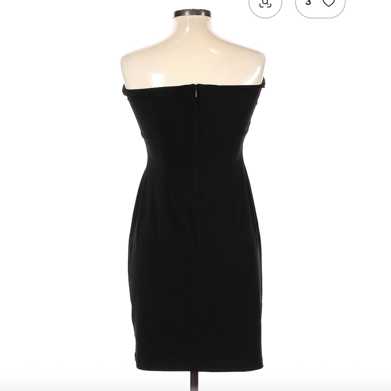 Other Cache Black Strapless Cocktail Dress Size 10 Size L / US 10 / IT 46 - 2 Thumbnail