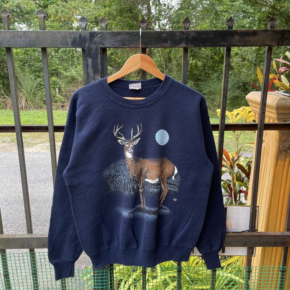 Habitat × Lee × Vintage 🔥Vintage 90s Lee Habitat Retro Big Deer Swatshirts Size US M / EU 48-50 / 2 - 1 Thumbnail