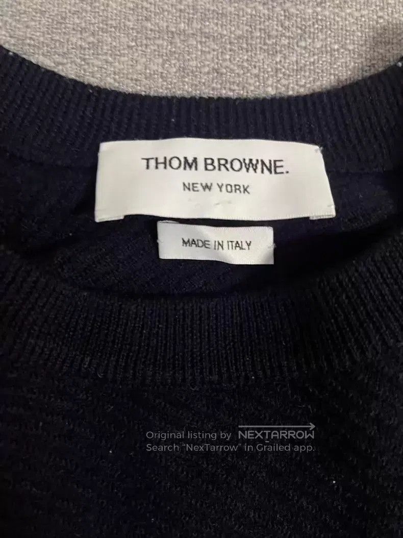 Thom Browne Thom Browne Blue Striped Sleeve Knit Top Size US M / EU 48-50 / 2 - 4 Thumbnail