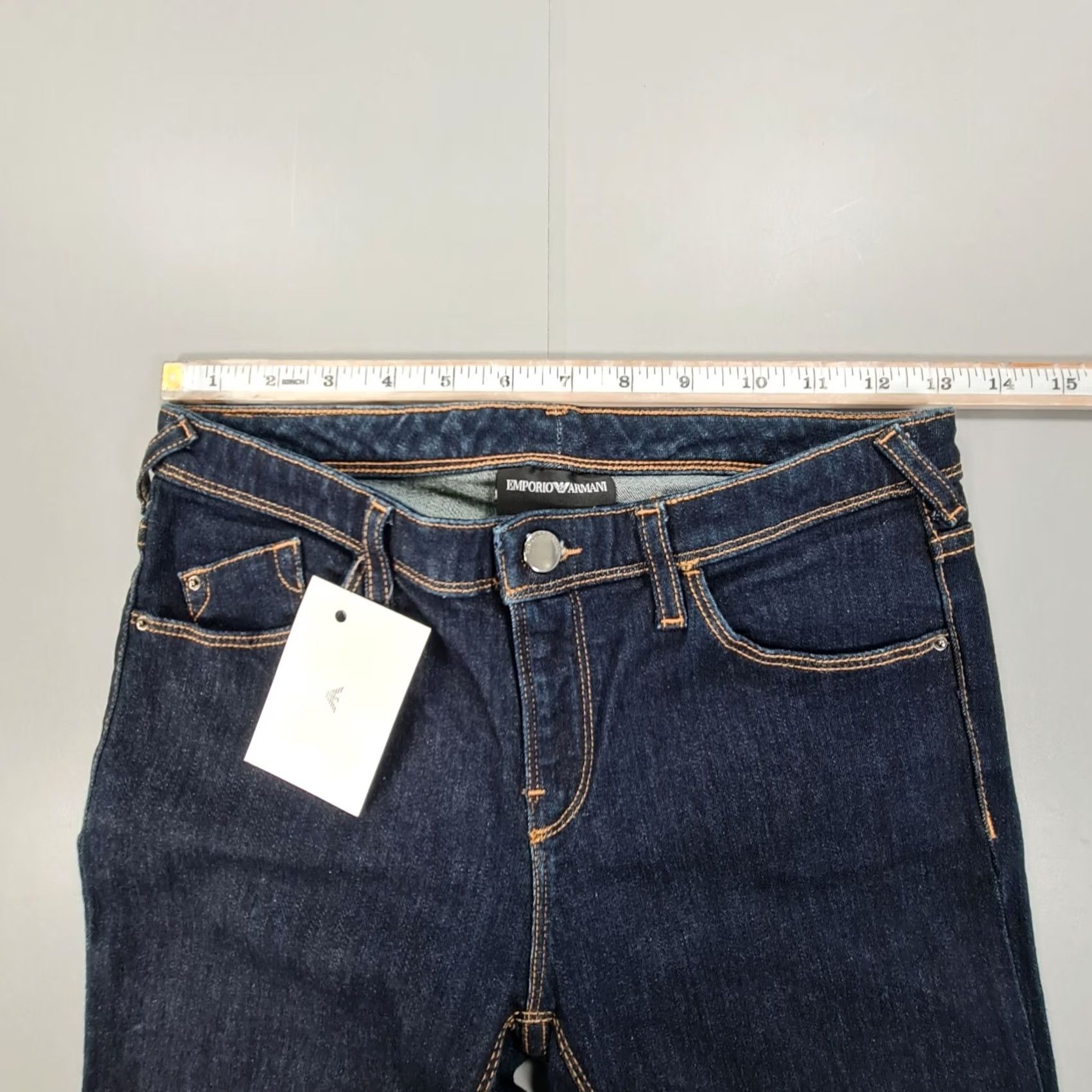 Armani Exchange Emporio Exchange Jeans J28 Blue W25 Skinny Fit Mid Rise Stretch Denim Womens Jeans Skinny 5-Pocket Logo City Classic Designer Elegant Womens Size 42" / US 20 - 7 Thumbnail