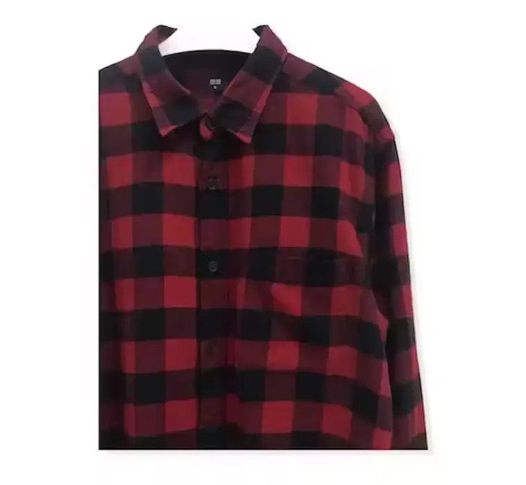 Flannel Japanese Brand Uniqlo Shirt Button Up Plaid Tartan Flannel Size US XL / EU 56 / 4 - 3 Thumbnail