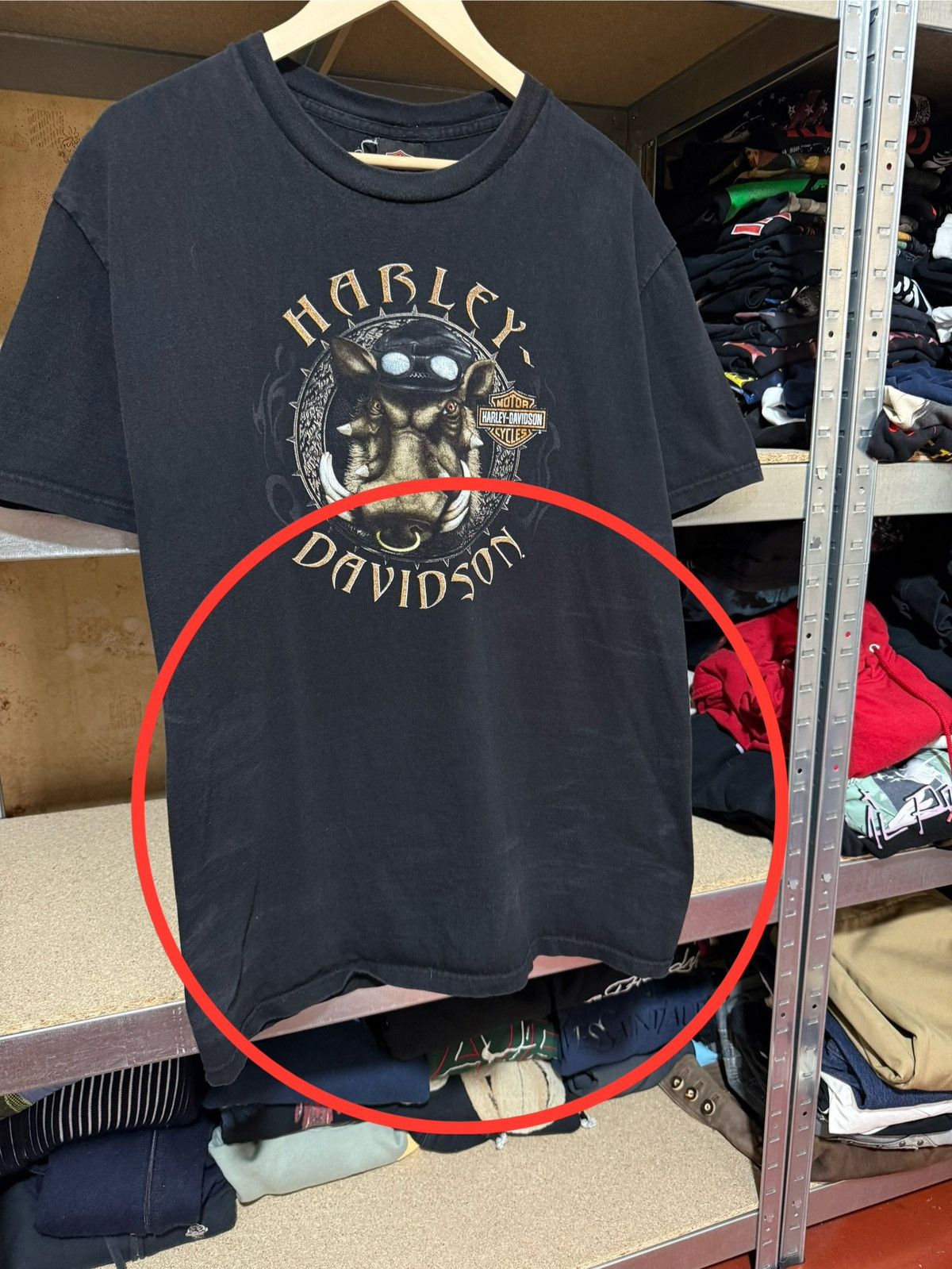 Harley Davidson × Vintage Vintage 2012 Harley Davidson Brian’s Pig Biker Retro T-Shirt Size US L / EU 52-54 / 3 - 9 Thumbnail