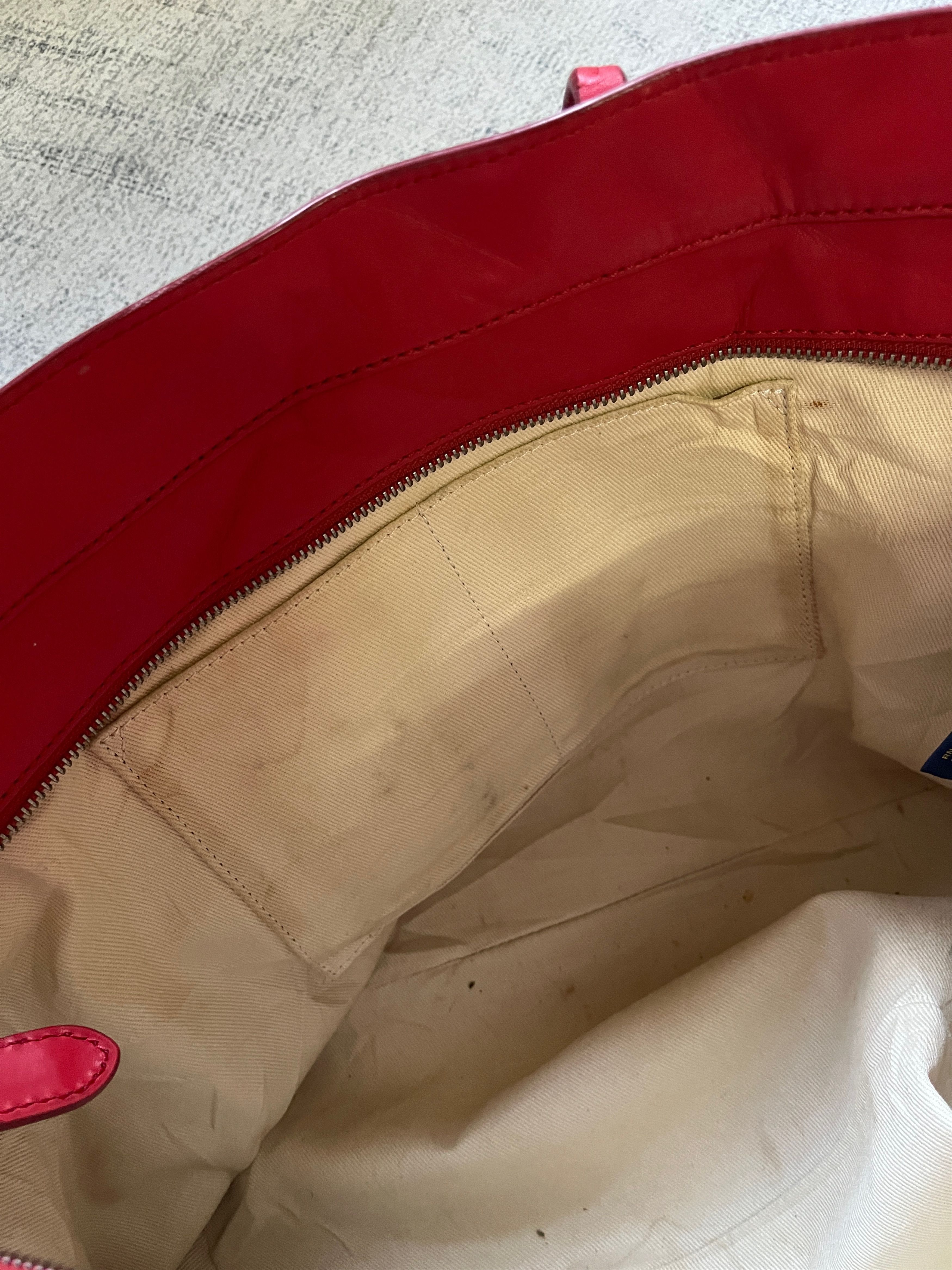 Polo Ralph Lauren Polo RL Full Leather in Red Tote Shoulder Bag Size ONE SIZE - 19 Thumbnail