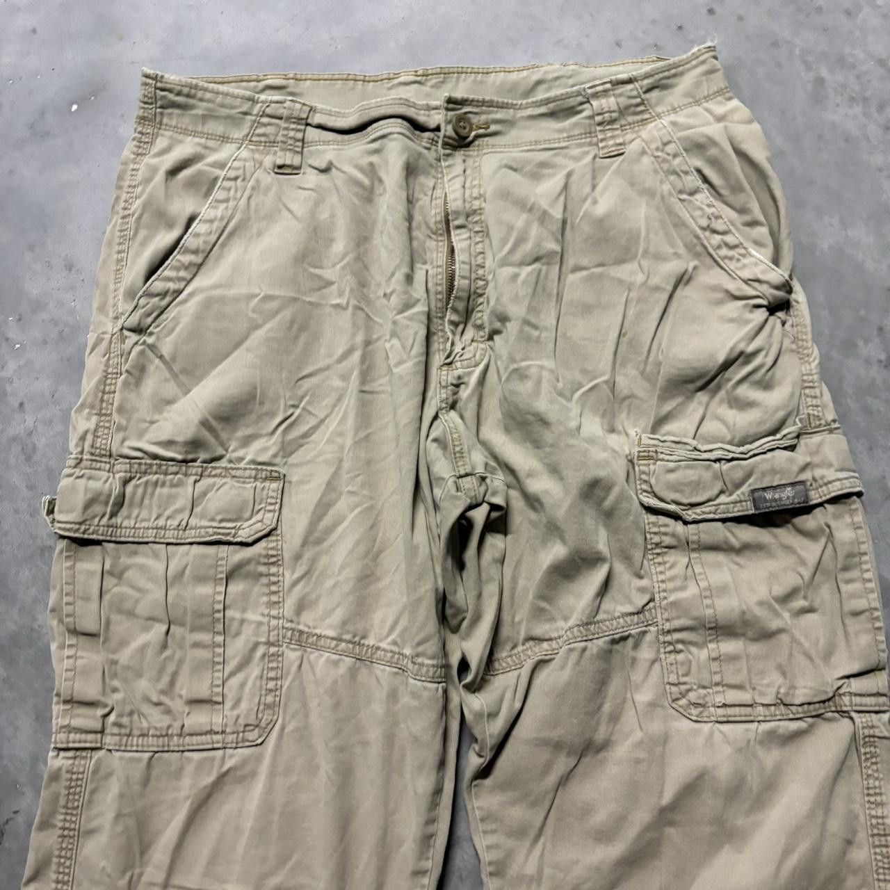 Japanese Brand × Vintage Crazy Vintage Y2K/2000s Baggy Khaki Skater Style Cargo Pants! Size US 36 / EU 52 - 5 Thumbnail