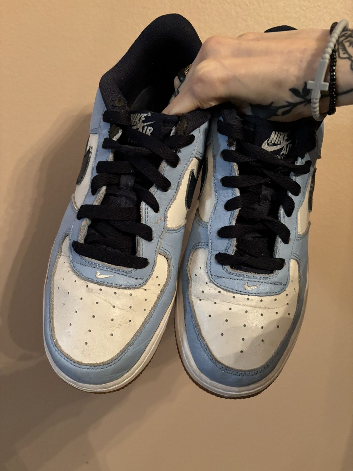 Nike × Vintage Air Force 1 Premium GS ‘Light Blue’ Size US 7 / EU 40 - 3 Thumbnail