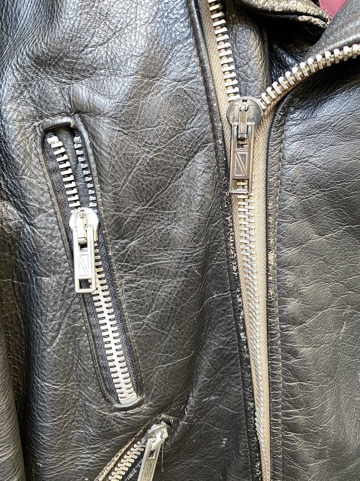Vintage Rare Vintage 70s Wolf Leathers Fringed Leather Biker Jacket Size US L / EU 52-54 / 3 - 11 Thumbnail
