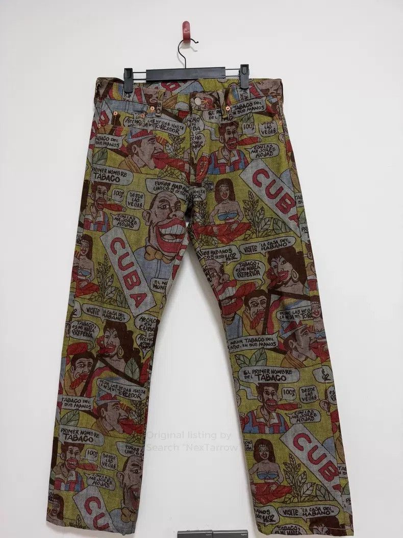 Comme des Garcons Comme Des Garcons size S Cuba Themed Denim Pants Size US 27 - 1 Thumbnail