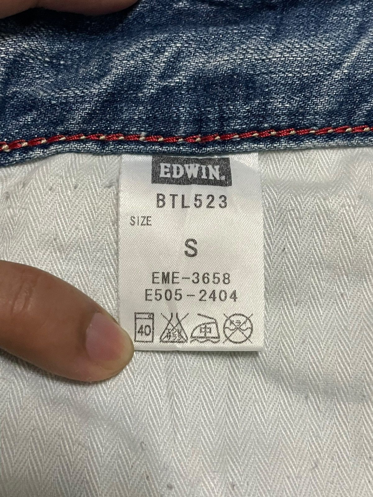 Edwin Vintage Edwin Blue Trip Tripping Multicolour Liner Wash Jean Size 31" - 12 Thumbnail