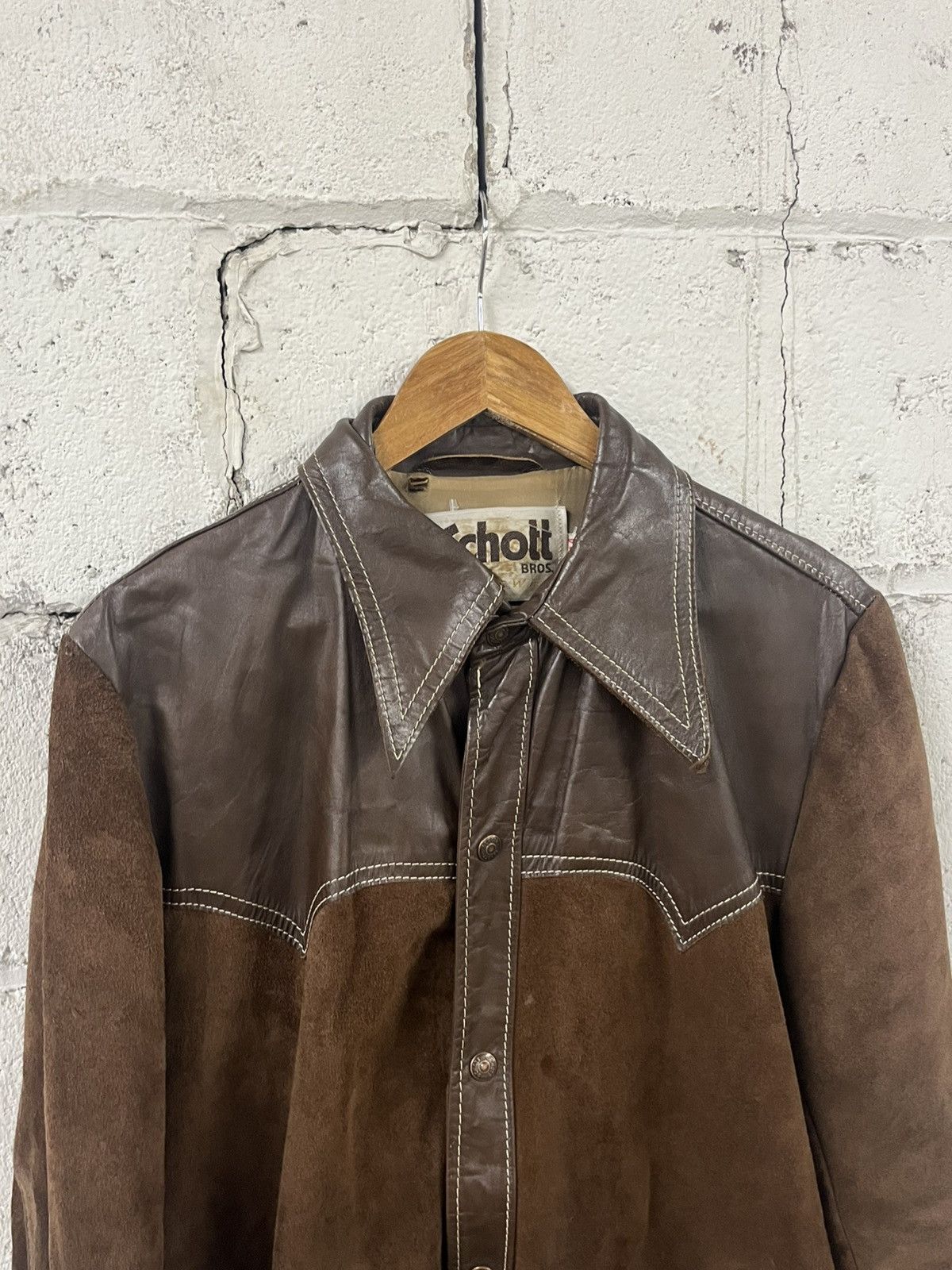 Schott Shott vintage rancher jacker rare suede brown 70s Size US XL / EU 56 / 4 - 3 Thumbnail