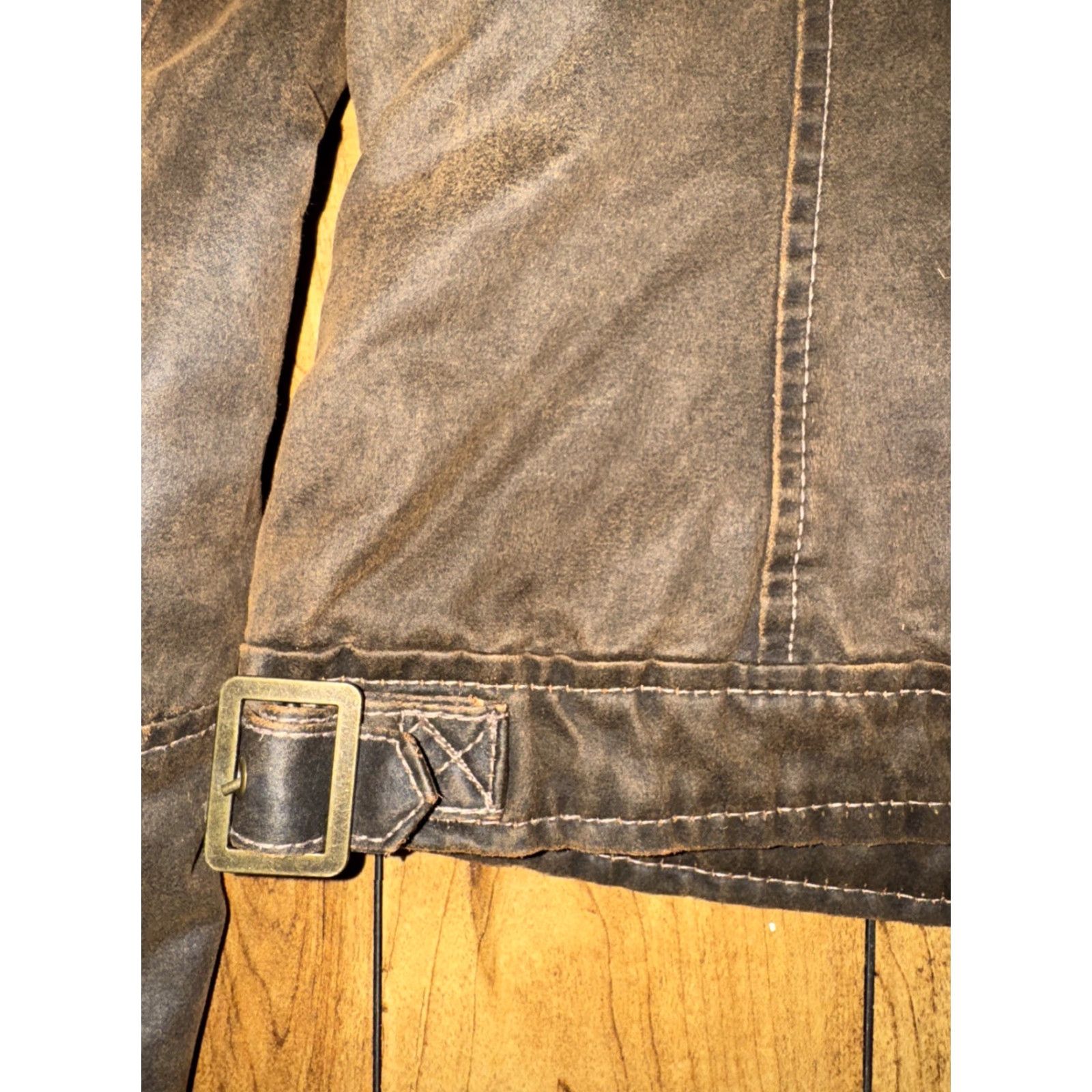 Vintage Columbia Hooded Jacket Brown Men’s Large L | Faux Leather Motorcycle Style, Outer Shell, 20x23, Pre-owned, Hooded, Regular 20x23 Size US L / EU 52-54 / 3 - 6 Thumbnail