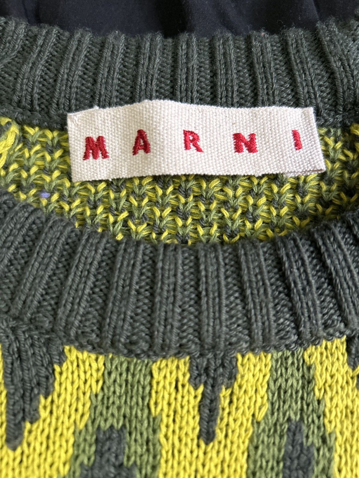Marni Green and yellow Marni sweater Sz 48 Size US M / EU 48-50 / 2 - 5 Thumbnail