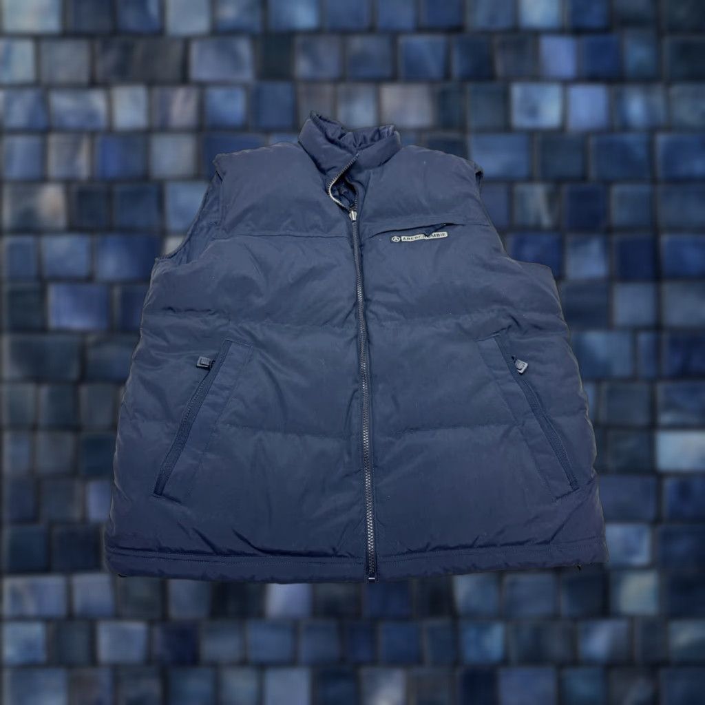 VINTAGE Abercrombie Fitch Puffer Vest Mens Medium Blue