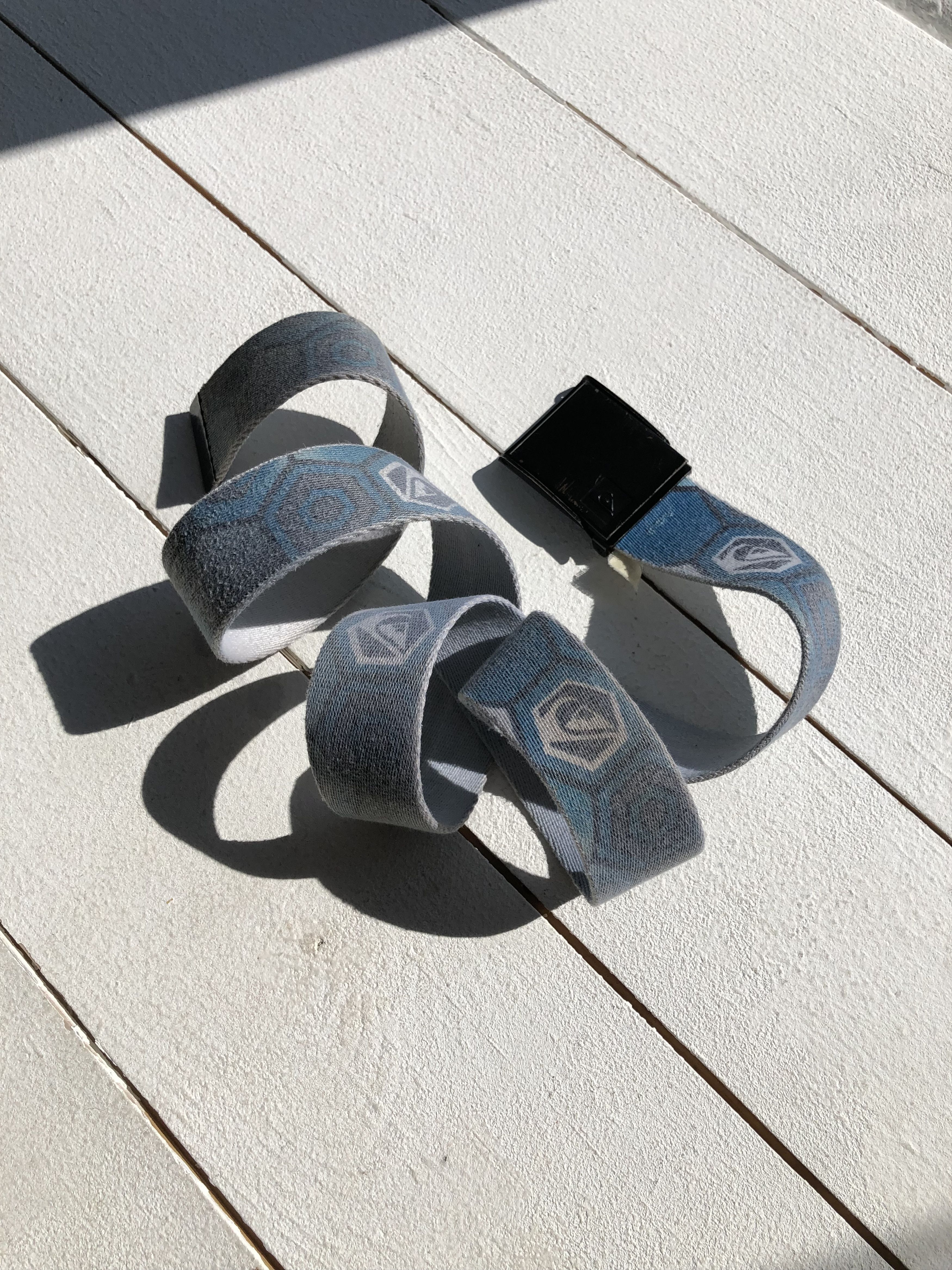Billabong × Quiksilver × Rip Curl 90s Quicksilver Blue Monogram Y2k Belt Adult Rare Size ONE SIZE - 3 Thumbnail