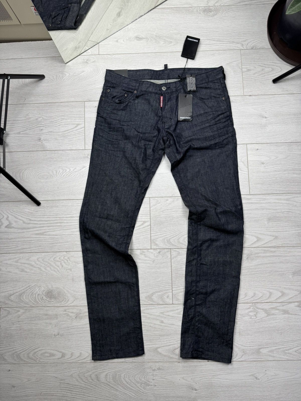 Dsquared2 × Vintage New Dsquared2 Denim Slim Jeans Big Logo Y2K Pocket Size US 34 / EU 50 - 7 Thumbnail