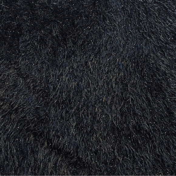 Jennifer Lopez Jennifer Lopez Furry Soft Black Sparkle Shiny Top Women’s Ex Size XS / US 0-2 / IT 36-38 - 2 Thumbnail