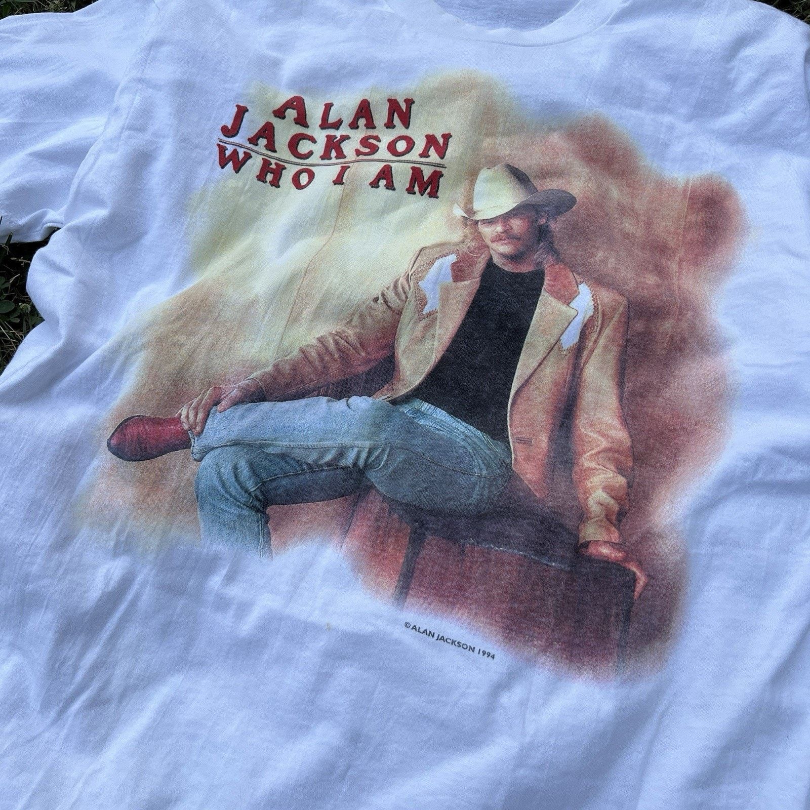Fruit Of The Loom VINTAGE Alan Jackson Country T-Shirt Who I Am 1994 Tee Size US XL / EU 56 / 4 - 2 Thumbnail