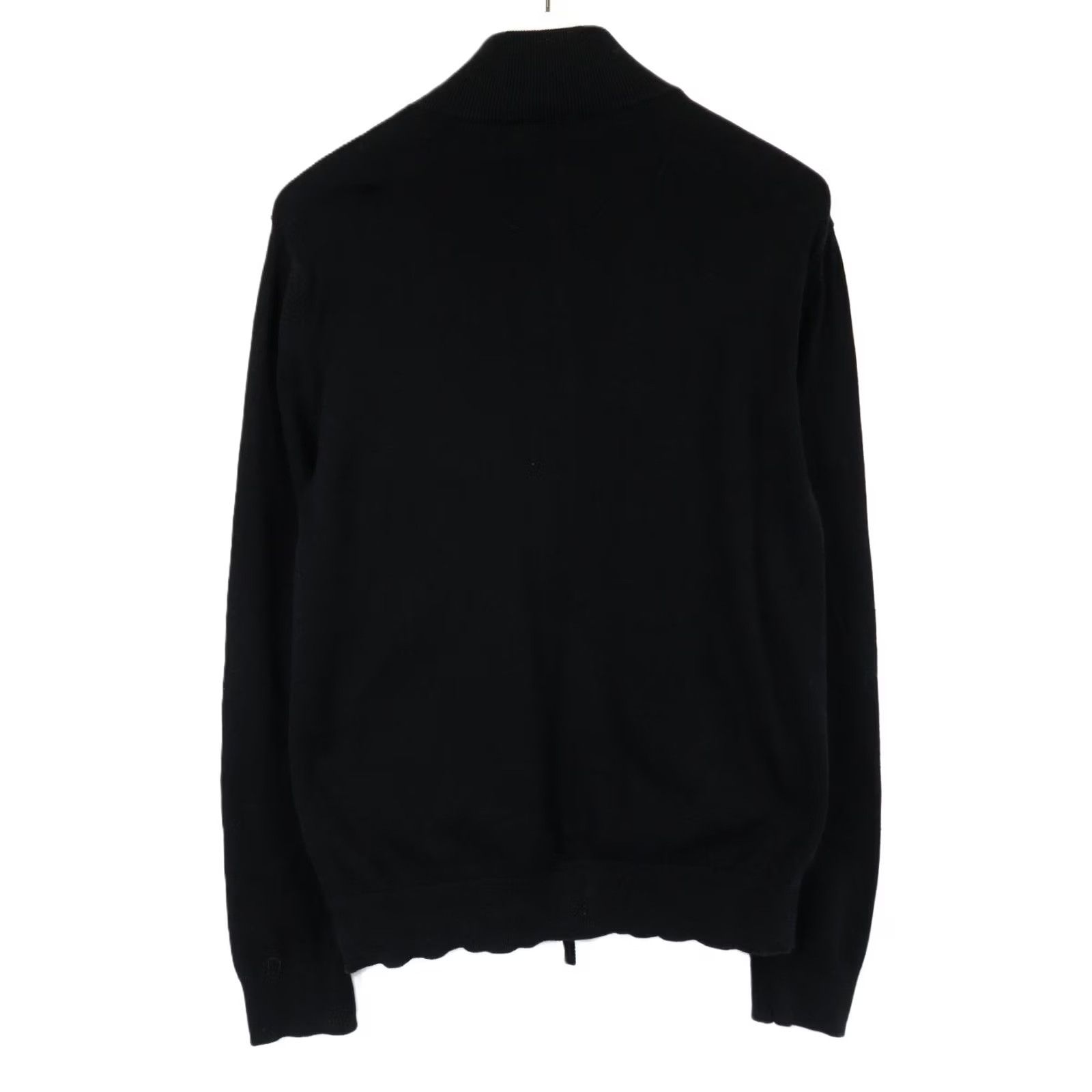 Armani Exchange ARMANI EXCHANGE Jumper Men MEDIUM Black Mock Neck Full Zip Pocket Pure Cotton Size US M / EU 48-50 / 2 - 2 Thumbnail