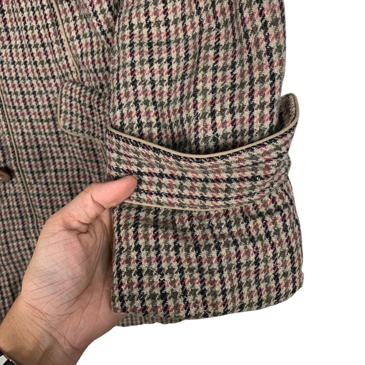Japanese Brand Reve De Bijoux Double Breasted Houndstooth Tweed Coat Size S / US 4 / IT 40 - 13 Thumbnail