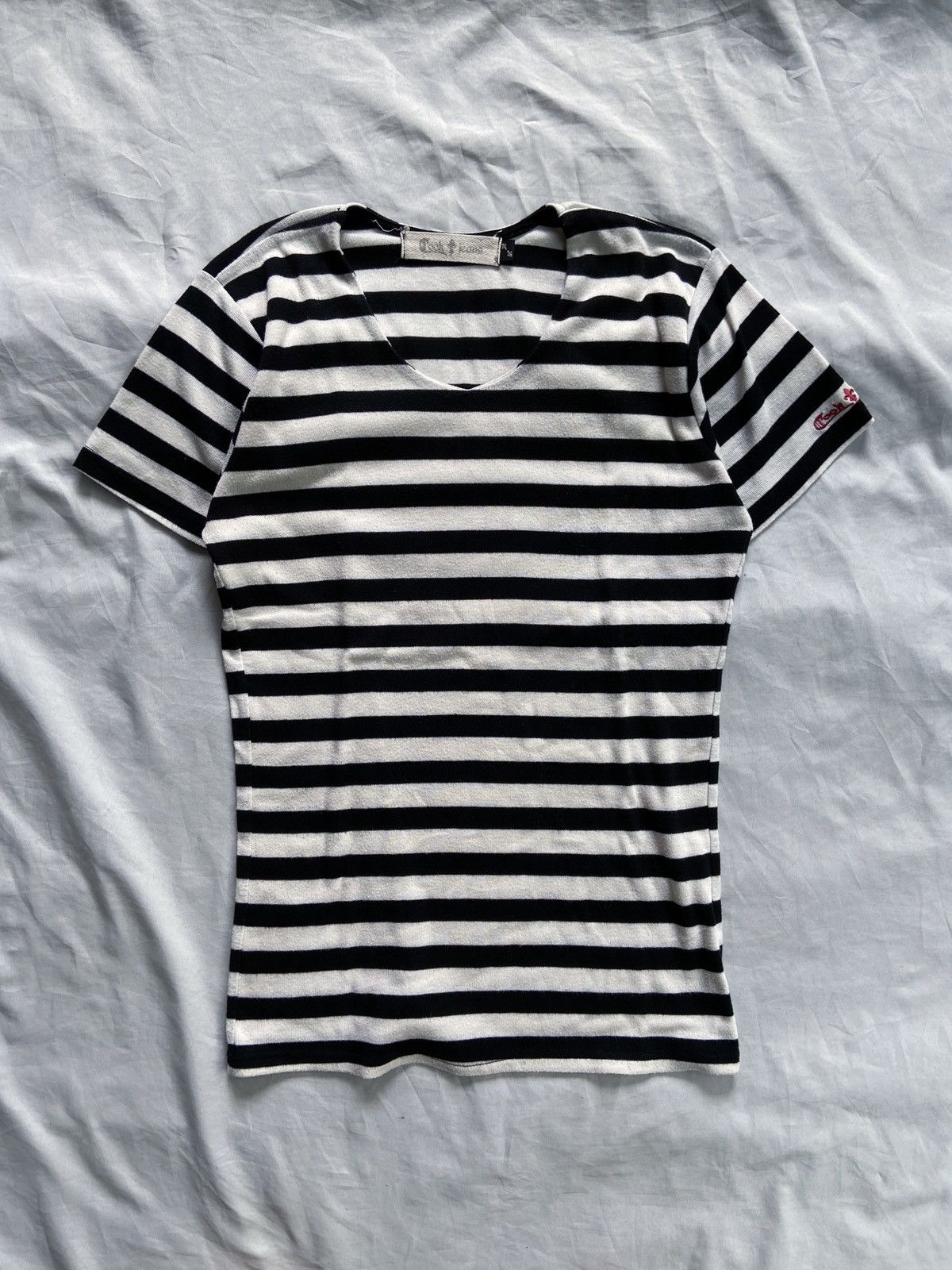 Cook Jeans COOK JEANS STRIPED PUNK STREET STYLE TEE Size US S / EU 44-46 / 1 - 1 Thumbnail