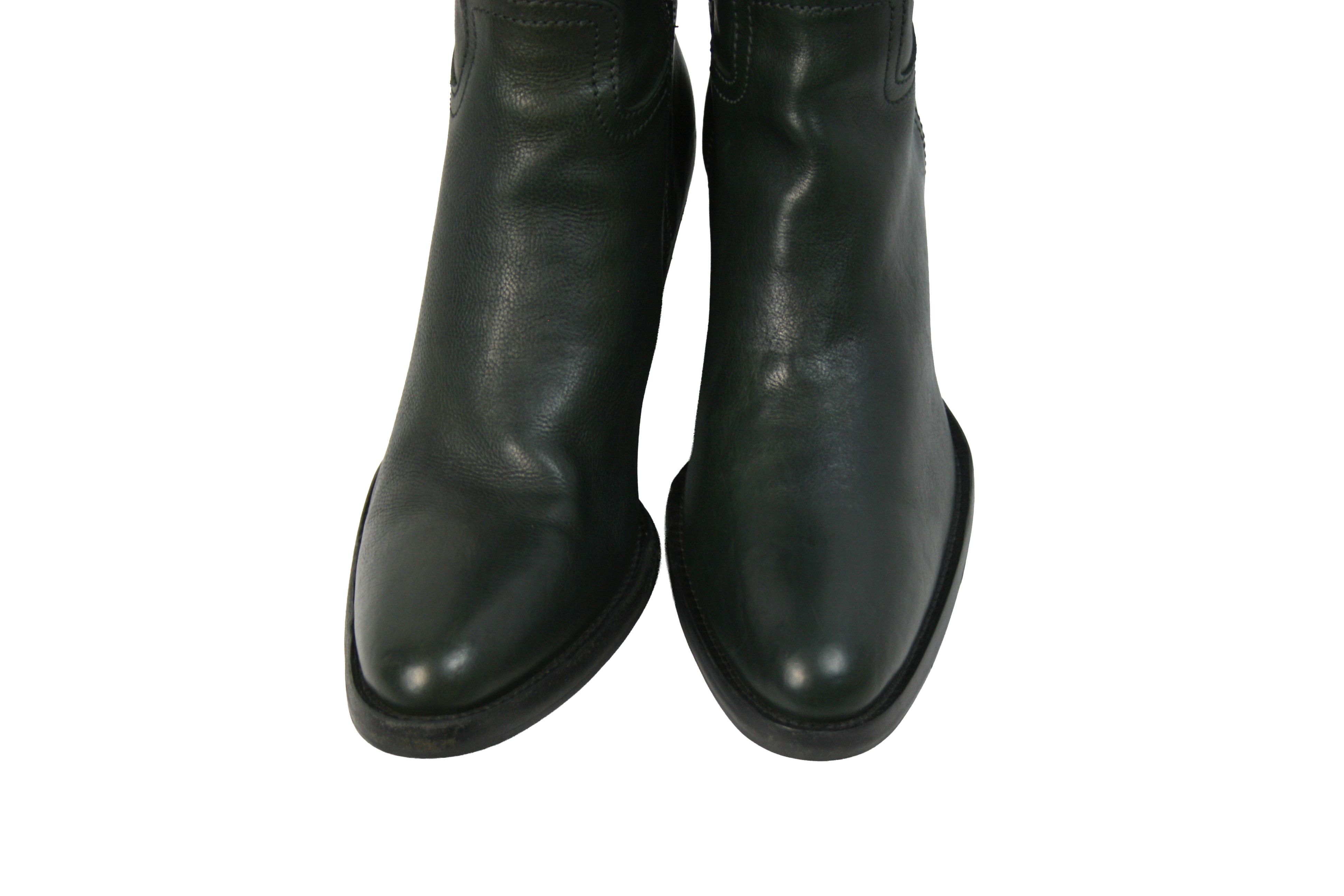 Car Shoe By Prada Biker Riding Knee High Boots Size US 7.5 / IT 37.5 - 5 Thumbnail