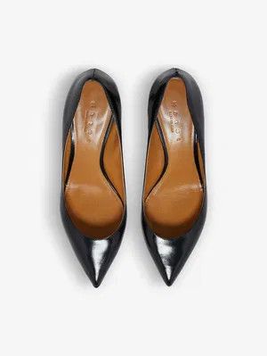 Marni oc11z0525 Rhythm Pointed Toe Leather Courts in Black Size US 9 / IT 39 - 5 Thumbnail